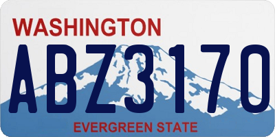 WA license plate ABZ3170