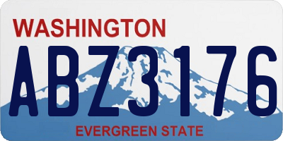 WA license plate ABZ3176
