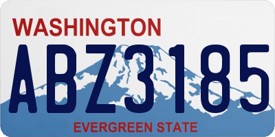 WA license plate ABZ3185