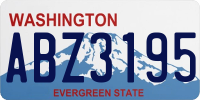 WA license plate ABZ3195