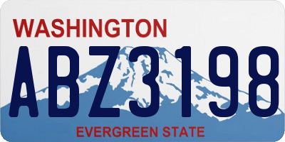 WA license plate ABZ3198