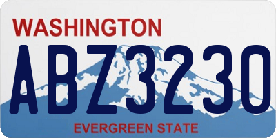 WA license plate ABZ3230
