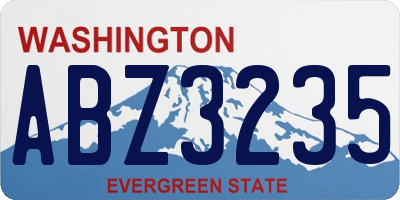 WA license plate ABZ3235