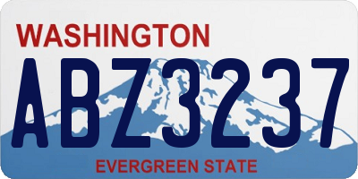 WA license plate ABZ3237