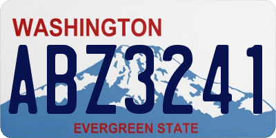 WA license plate ABZ3241
