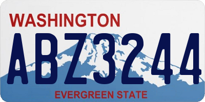 WA license plate ABZ3244
