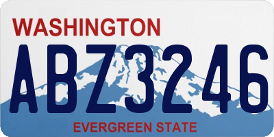 WA license plate ABZ3246