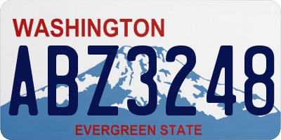 WA license plate ABZ3248
