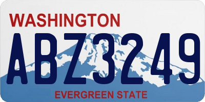 WA license plate ABZ3249