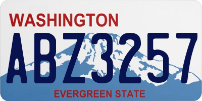 WA license plate ABZ3257