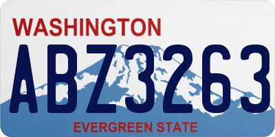 WA license plate ABZ3263