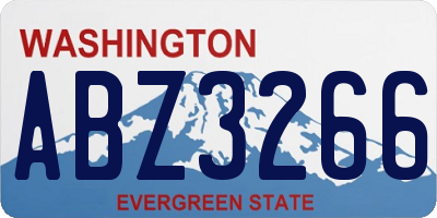 WA license plate ABZ3266