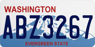 WA license plate ABZ3267