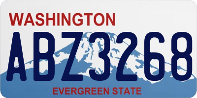 WA license plate ABZ3268