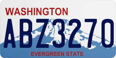 WA license plate ABZ3270