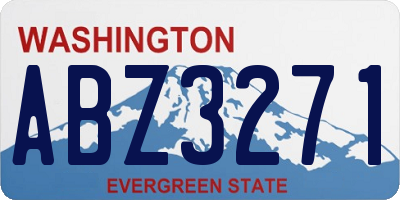 WA license plate ABZ3271