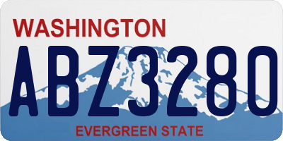 WA license plate ABZ3280