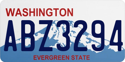 WA license plate ABZ3294