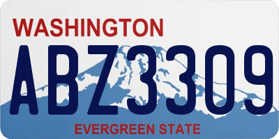 WA license plate ABZ3309