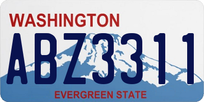 WA license plate ABZ3311