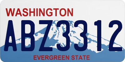 WA license plate ABZ3312