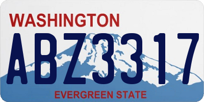WA license plate ABZ3317
