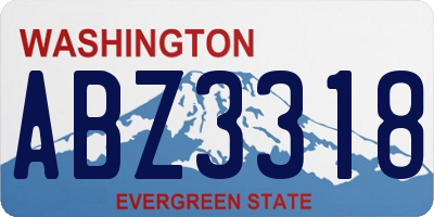 WA license plate ABZ3318