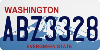 WA license plate ABZ3328