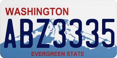WA license plate ABZ3335