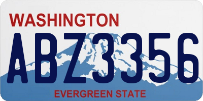 WA license plate ABZ3356