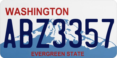 WA license plate ABZ3357