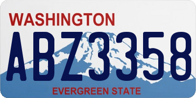 WA license plate ABZ3358