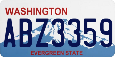 WA license plate ABZ3359