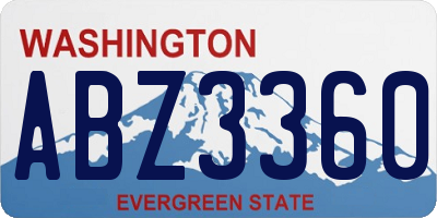 WA license plate ABZ3360