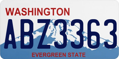 WA license plate ABZ3363