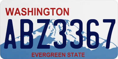 WA license plate ABZ3367