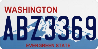 WA license plate ABZ3369