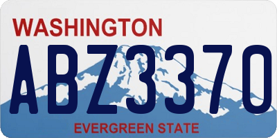 WA license plate ABZ3370
