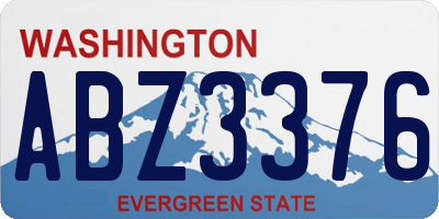 WA license plate ABZ3376