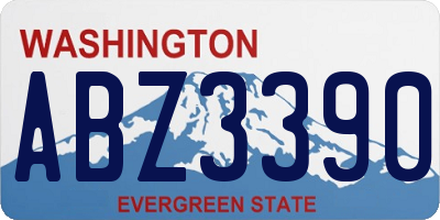 WA license plate ABZ3390