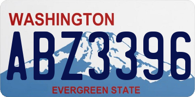 WA license plate ABZ3396