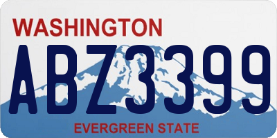 WA license plate ABZ3399
