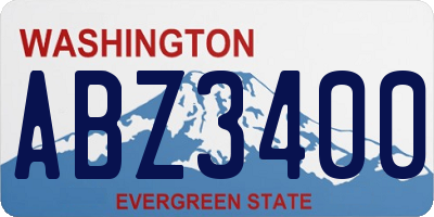 WA license plate ABZ3400