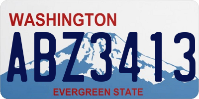 WA license plate ABZ3413