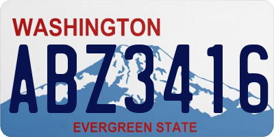 WA license plate ABZ3416