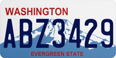 WA license plate ABZ3429