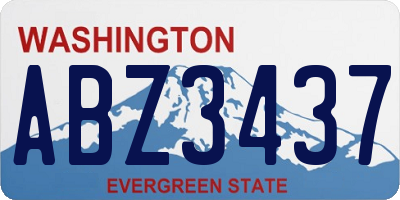 WA license plate ABZ3437