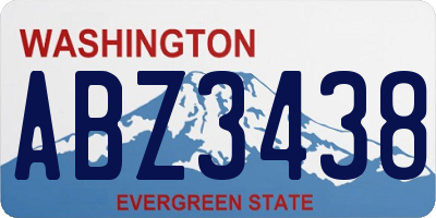 WA license plate ABZ3438