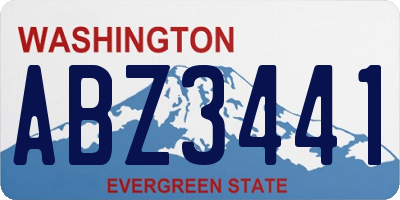 WA license plate ABZ3441