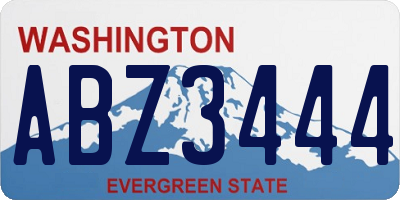 WA license plate ABZ3444